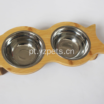 Novo Design Bowl para Pet com Bambu